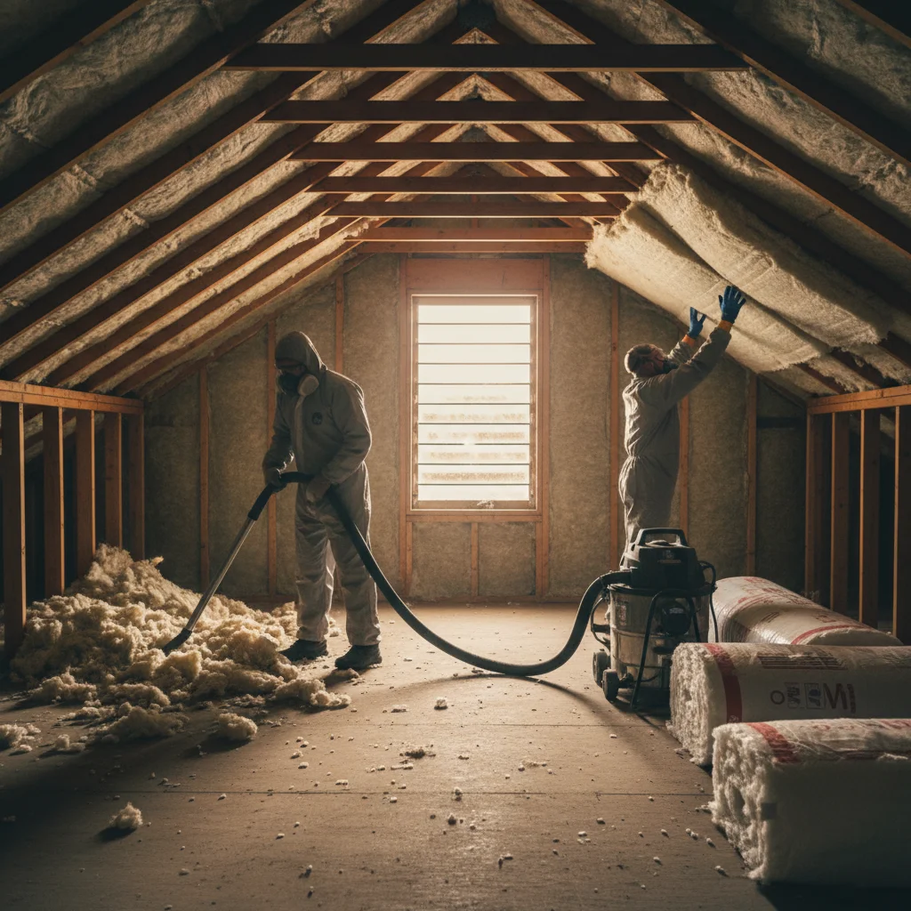 Attic Cleaning And Insulation Near Menull